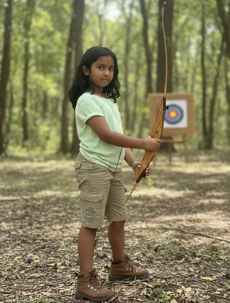 Srinithi Archery Pose